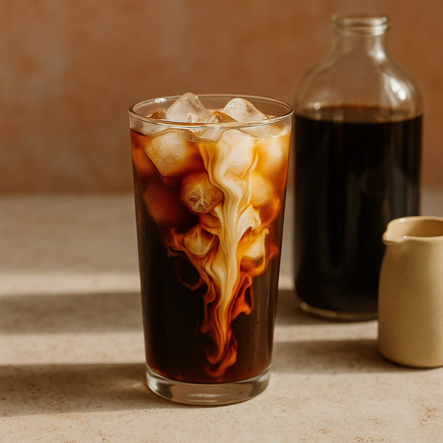 Café frío y cold brew con hielo