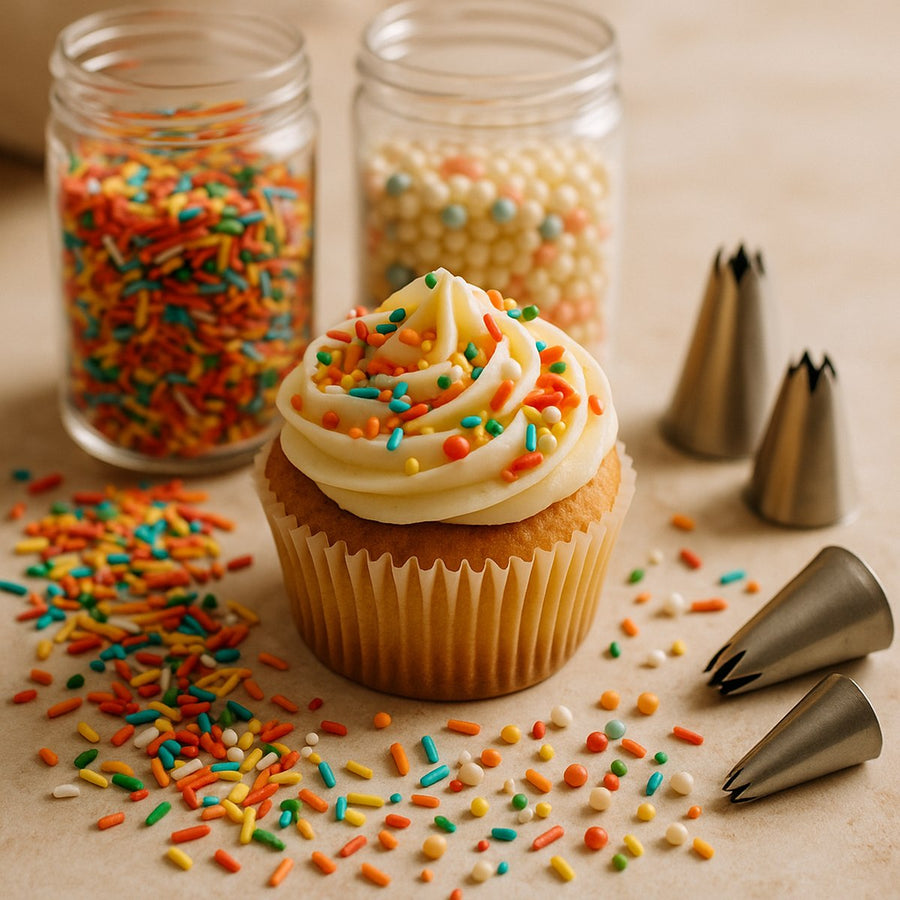 Decoración y grageas para postres