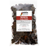1400S SPICES chipotle morita frontal del empaque mostrando 1 libra y etiqueta clara