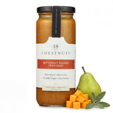 Frasco frontal de 18 Chestnuts con sopa de calabaza pero pera listo para calentar