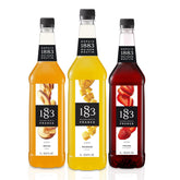 1883 MAISON ROUTIN frente del pack Fruit Lovers mostrando las tres botellas