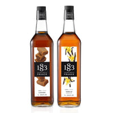 1883 MAISON ROUTIN pack frente con dos botellas de 1 litro, presentación profesional