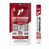 1st Phorm palito Barbecue frente del paquete mostrando conveniencia