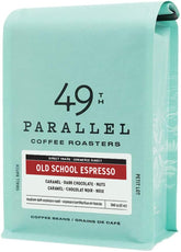 49th Parallel paquete frontal mostrando marca y formato 340 g, atractivo visual