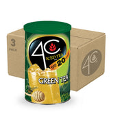 4C bote frontal de Green Tea con miel y limón mostrando etiqueta y tamaño práctico