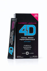 4D empaque frontal con 25 sobres y vista clara del producto y conveniencia