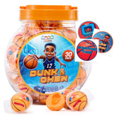4YoreElves bote transparente con 30 balitas de baloncesto listo para eventos