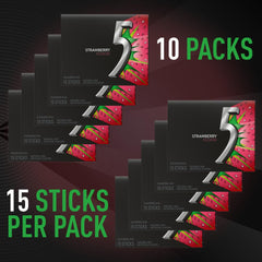 5 GUM chicle en mano para comparar tamaño y fácil transporte