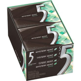 5 Gum Sweet Mint frente del paquete mostrando las 10 cajas para almacenamiento conveniente