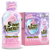 5-hour ENERGY frente del paquete Cotton Candy con presentación limpia y atractiva