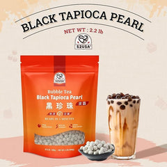 52USA Boba perlas servidas en taza con pajilla, aporta textura auténtica al bubble tea