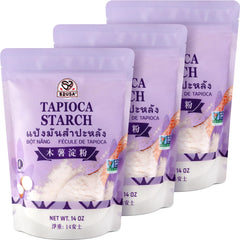 52usa.com paquete frontal de almidón de tapioca mostrando el diseño y tamaño