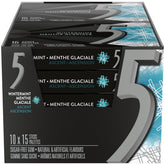 5 Gum paquete frontal mostrando diseño y frescor intenso