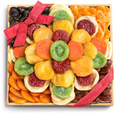 A Gift Inside bandeja frontal con variedad de frutas secas mostrando selección y elegancia