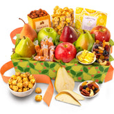 A Gift Inside caja frontal mostrando frutas y snacks frescos, ideal para regalar