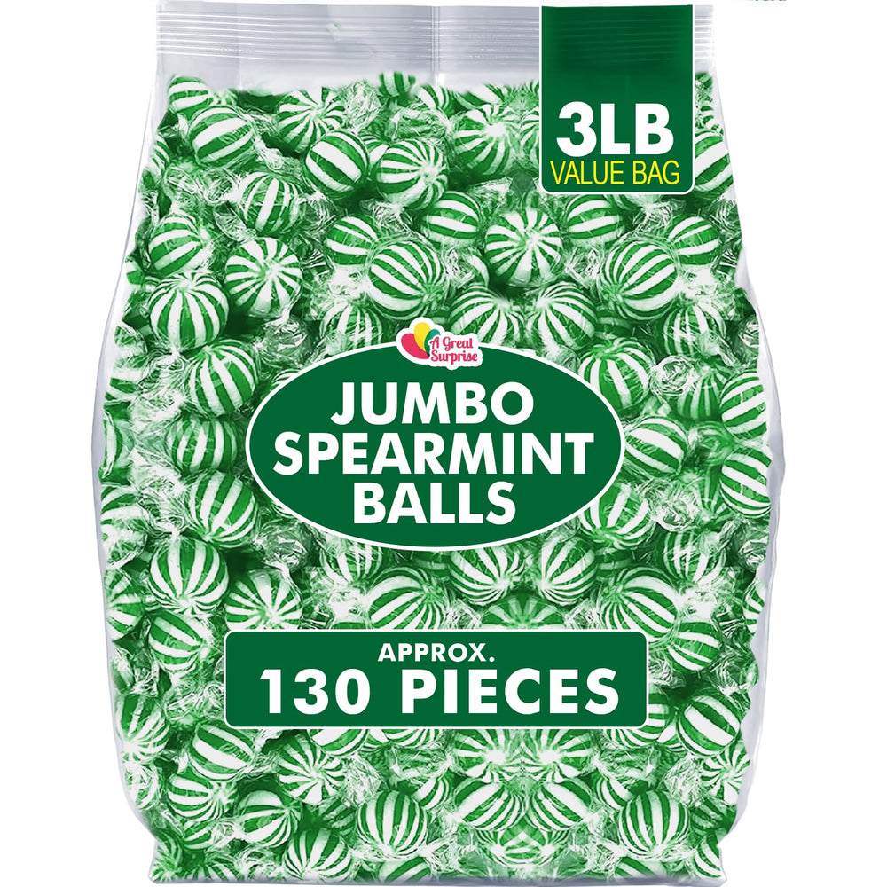 A Great Surprise bolsa frontal mostrando 3 lb y menta verde, ideal para eventos