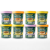 Aahana's empaque frontal del paquete 8 pack mostrando variedad y conveniencia