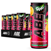 ABE lata frente Tang Orange Strawberry mostrando diseño y conveniencia