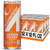Accelerator lata frente sabor Naranja Ice Pop con diseño refrescante y energía clara