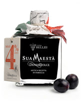 Acetaia Bellei botella frontal mostrando etiqueta elegante y beneficio gourmet