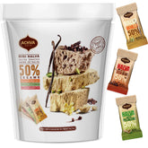 Achva paquete frontal mostrando 18 barras individuales para snack práctico