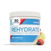 AdvoCare envase frontal Berry Lemon Ice mostrando presentación y facilidad de uso