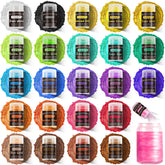 Aheroi vista frontal del set de 24 colores para decorar bebidas y postres