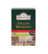 Ahmad Tea caja frontal 500 g mostrando etiqueta y diseño, conveniencia de gran tamaño