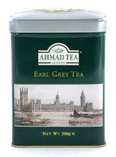 Ahmad Tea lata frontal mostrando diseño y sello de frescura
