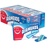 Airheads empaque frontal Blue Raspberry mostrando diseño y cantidad
