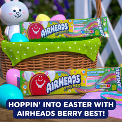 Airheads Xtremes detalle de textura masticable que promete sabor duradero