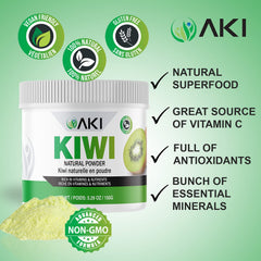 AKI ORGANIC polvo espolvoreado sobre yogur aporta acidez natural y color