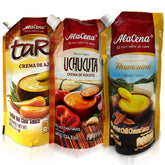 ALACENA pack frontal mostrando los tres frascos y la variedad familiar