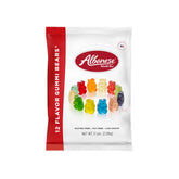 Albanese bolsa frontal mostrando 12 sabores vistosos y variación de colores
