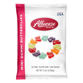 Albanese bolsa frente con mini gummi butterflies y colores vivos