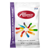 Albanese vista frontal del empaque mostrando las 12 bolsas individuales y marca