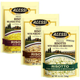 Alessi empaque frontal del risotto mostrando variedad y conveniencia