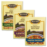 Alessi pack frontal con las tres sopas tradicionales mostrando las presentaciones