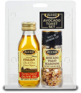 Alessi packaging frontal mostrando aceite y condimento, ideal como regalo