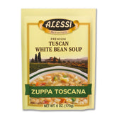 Alessi frente del empaque mostrando la sopa toscana lista para preparar y conservar