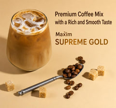 Alliving Maxim Supreme Gold — cierre del sobre abierto mostrando polvo cremoso y textura suave