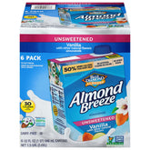 Almond Breeze vista frontal del pack mostrando la marca y beneficio práctico