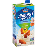Blue Diamond Almond Breeze frontal del pack de 12 envases mostrando el diseño y conveniencia