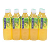 Aloevine pack frontal de 10 botellas mostrando etiquetas y tamaño práctico