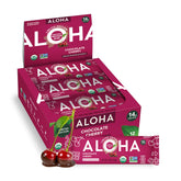 ALOHA frontal de caja mostrando 12 barras y beneficios orgánicos