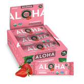 ALOHA empaque frontal con fresas, muestra naturalidad y conveniencia