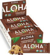 ALOHA frontal del paquete mostrando sabor cookie dough y conveniencia