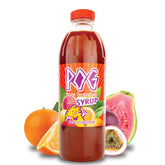 ALOHA botella frontal 32 oz mostrando el concentrado POG y su conveniencia
