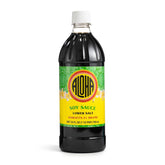Aloha Shoyu botella frente mostrando presentación y uso práctico