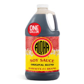 Aloha Shoyu botella frontal 1 galón, envase grande para cocina eficiente